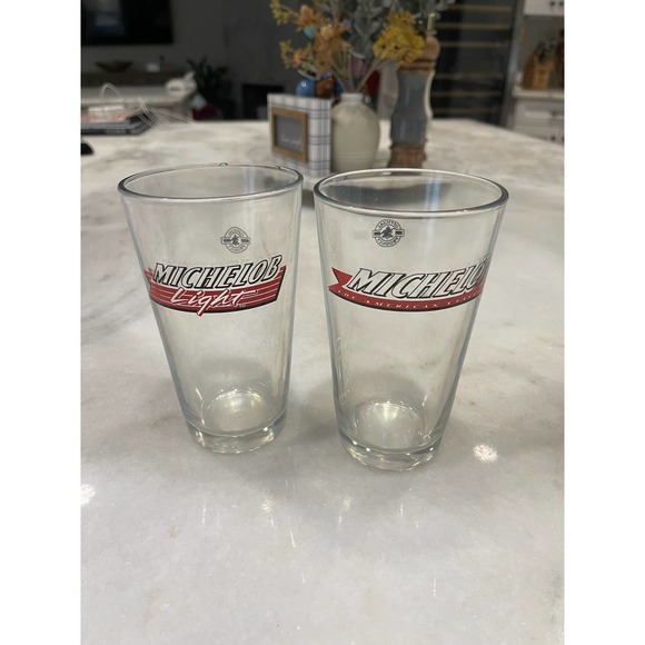 Vintage Michelob The American Classic Pint Beer Bar Glasses - Picture 1 of 7